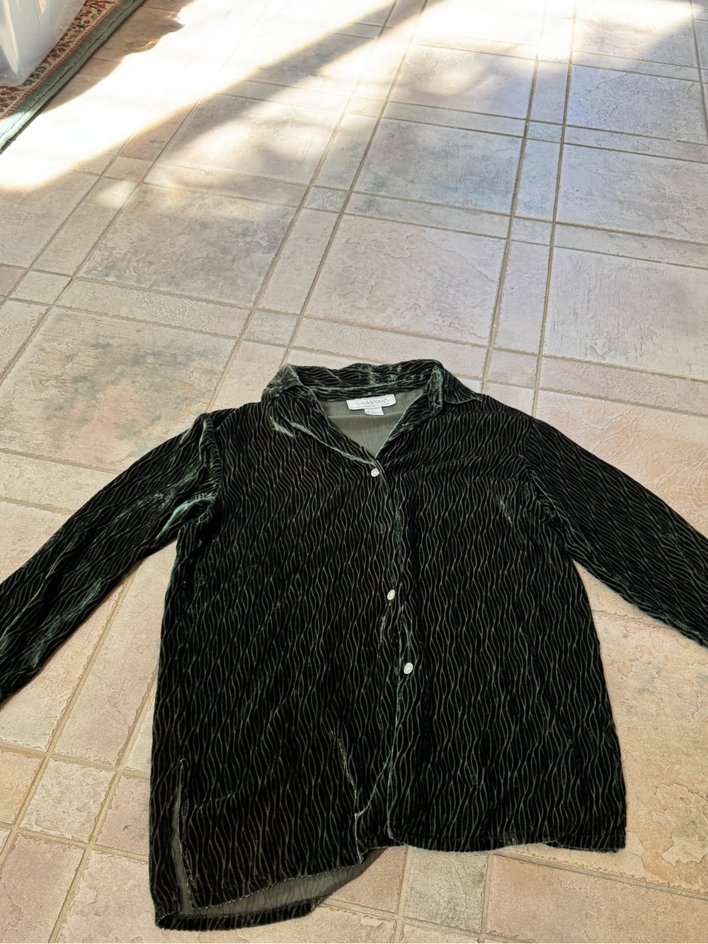Savannah Green Textured Women's Top